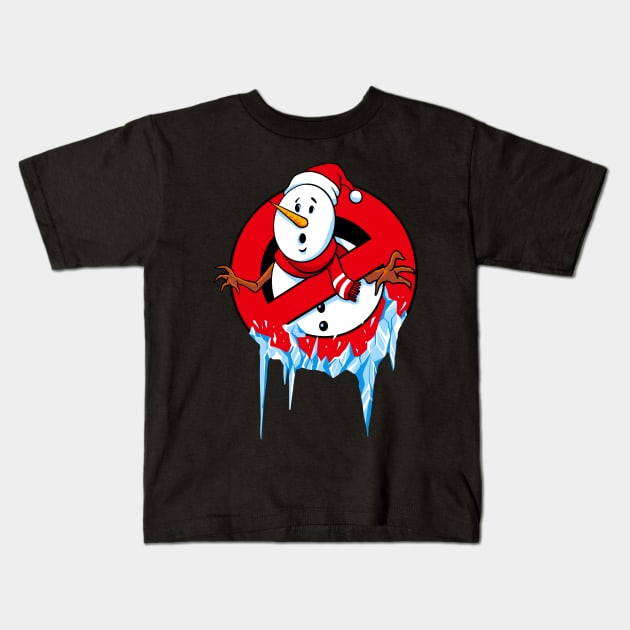 no enter snowman Kids T-Shirt by spoilerinc